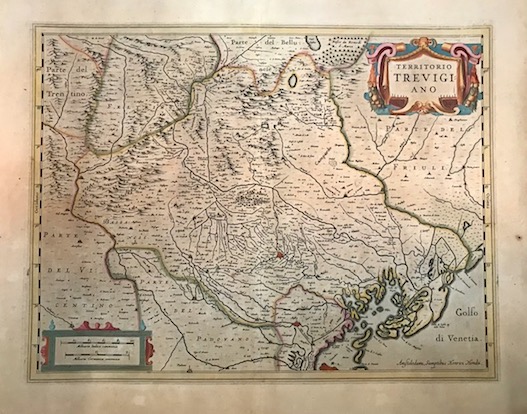 Mercator Gerard - Hondius Jodocus Territorio Trevigiano 1638 Amsterdam